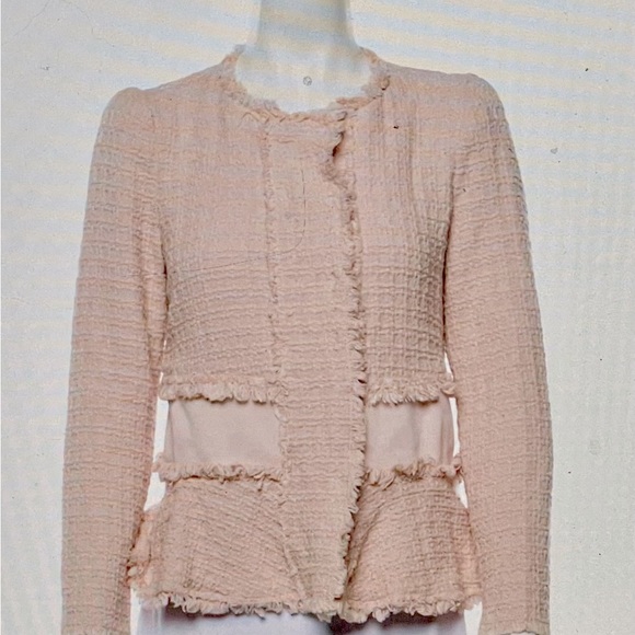 Rebecca Taylor Jackets & Blazers - Rebecca Taylor, Tweed Pattern Evening Jacket. Pale pink.